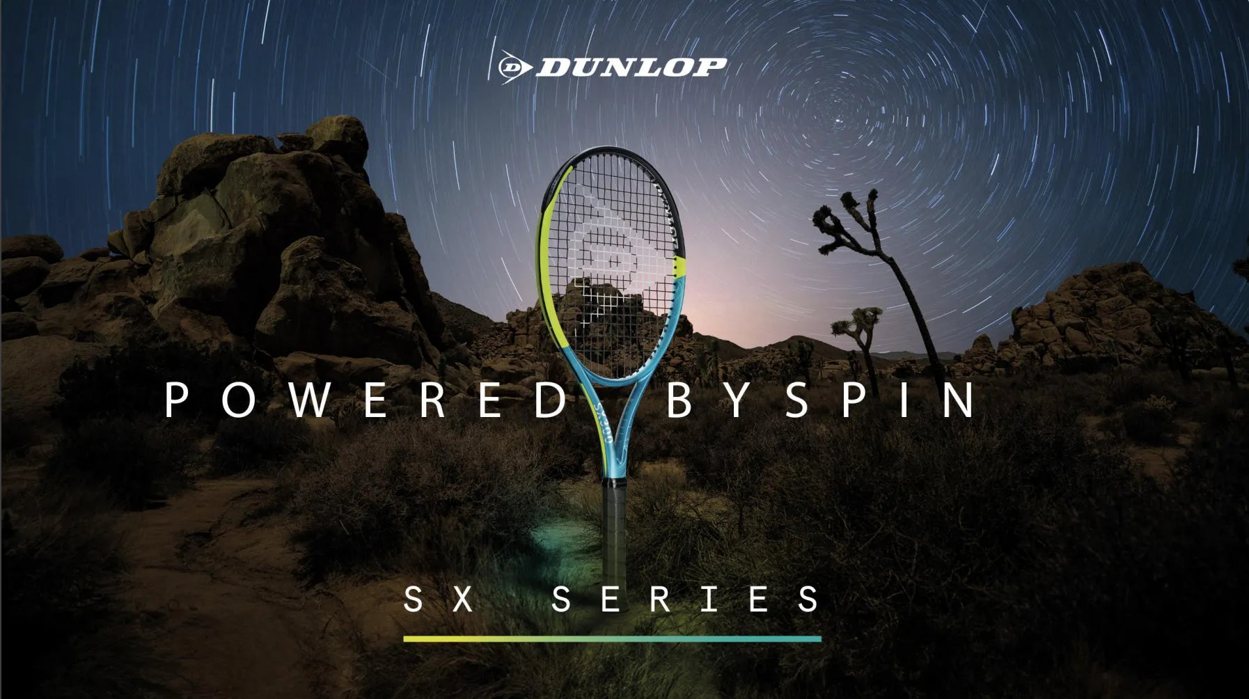 The New Dunlop SX Series Powered by Spin in yellow and teal