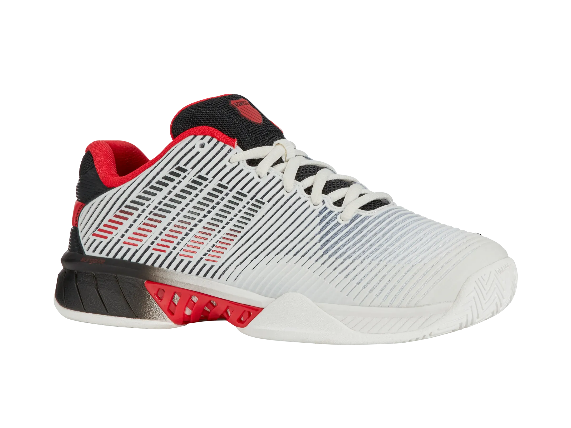 K-SWISS HYPERCOURT EXPRESS 2 MENS TRAINERS - BRIGHT WHITE / HIGH RISK RED