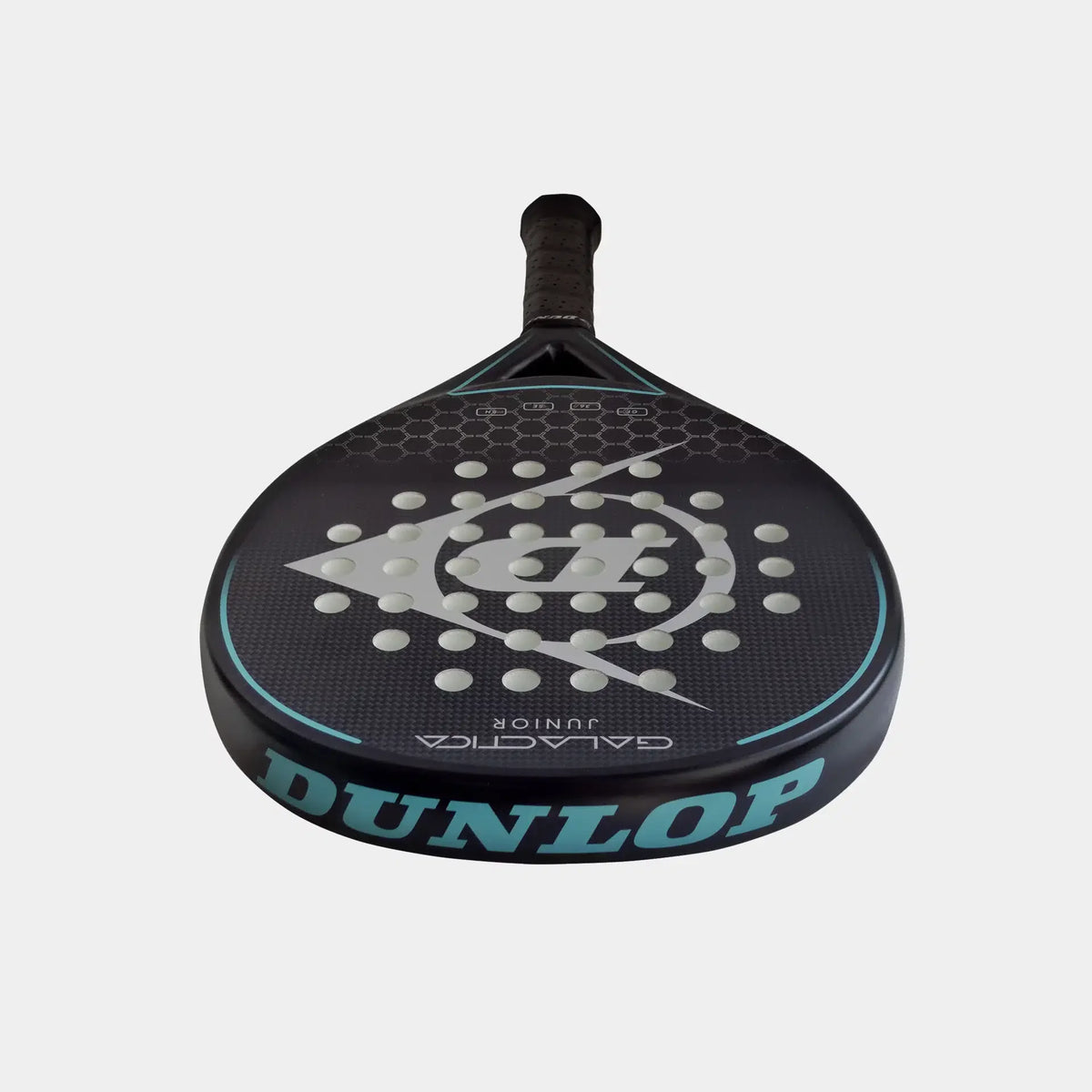 Dunlop Galactica Junior padel racket in black and teal