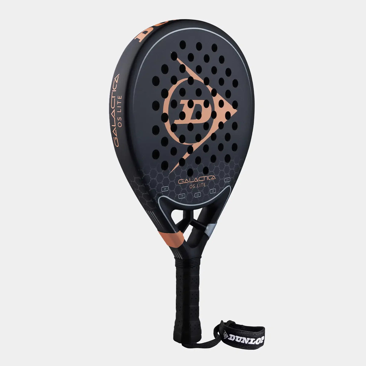 Dunlop Galactica OS Lite padel racket in black and bronze