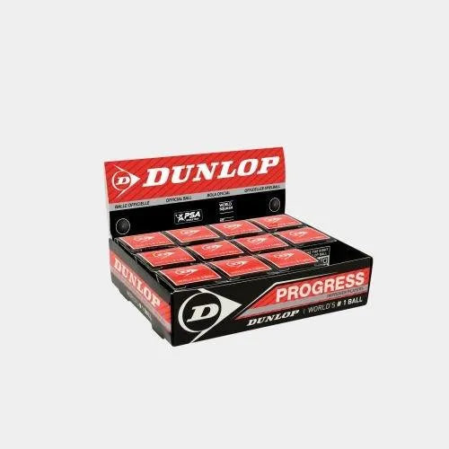 DUNLOP PROGRESS SQUASH BALL - 1 DOZEN - Bassline Retail