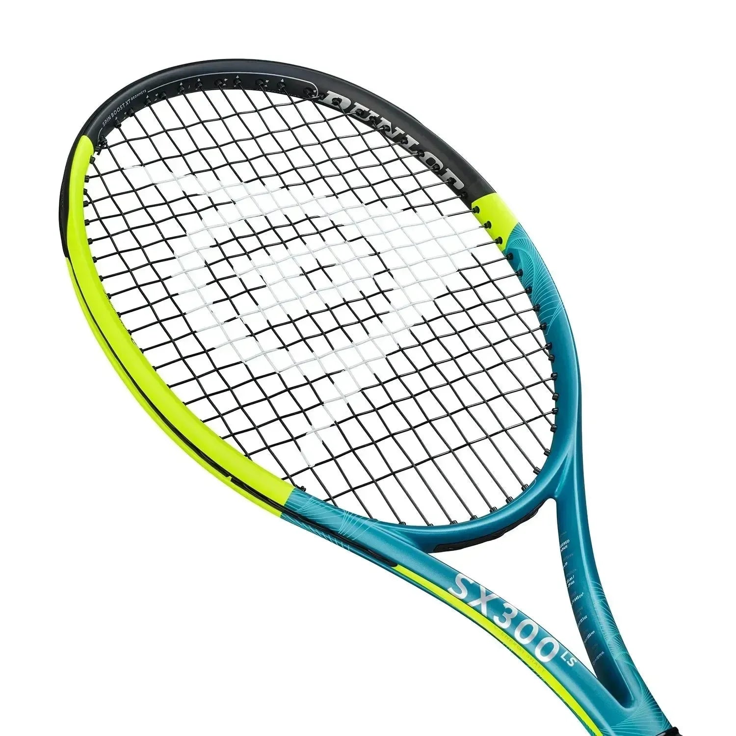 DUNLOP SX 300 LS TENNIS RACKET - YELLOW & TEAL - Bassline Retail