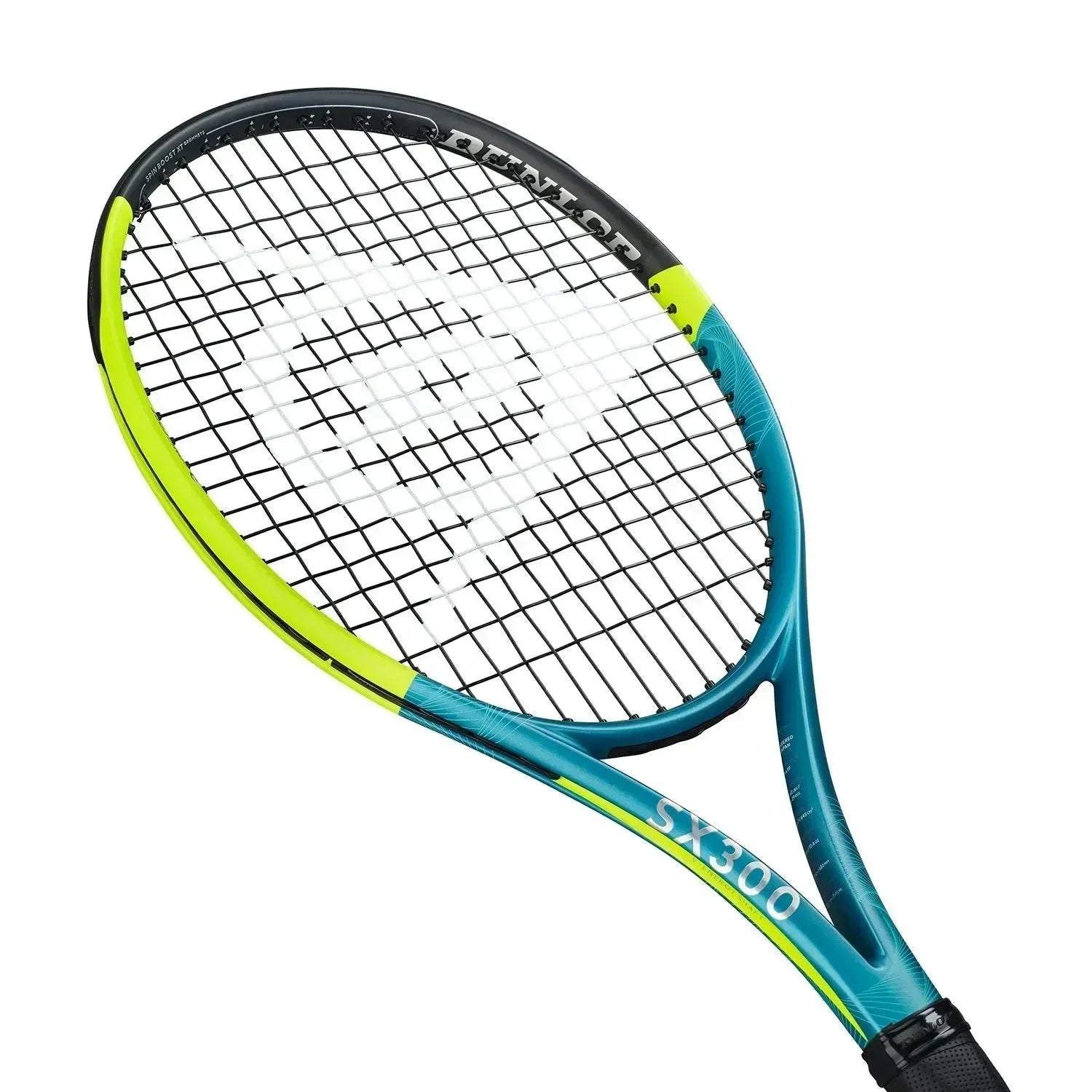 DUNLOP SX 300 TENNIS RACKET - YELLOW & TEAL - Bassline Retail