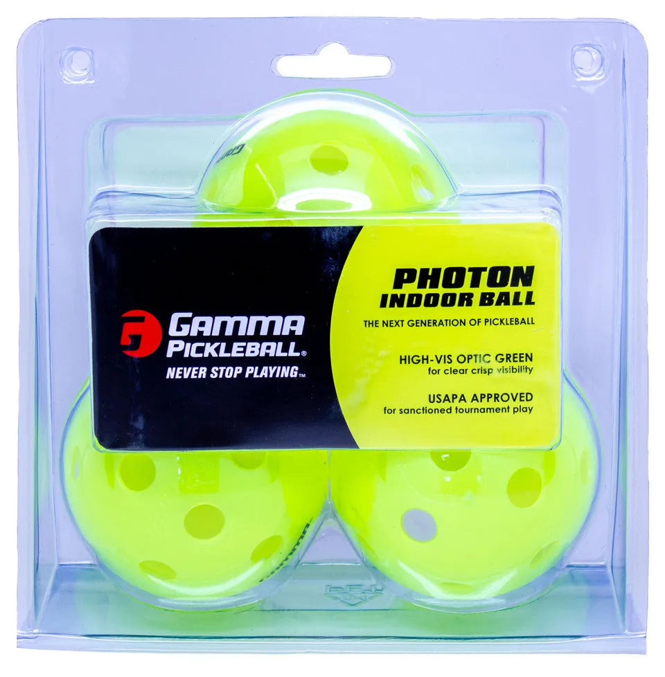 GAMMA Photon Indoor Pickleball Balls 3 Pack - Bassline Retail