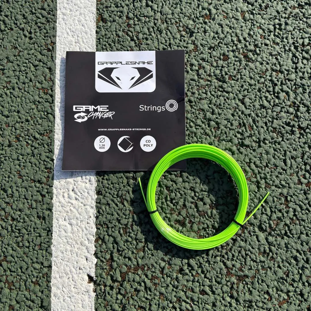 Grapplesnake Game Changer Tennis String - 12m Set 1.20 - Neon Green - Bassline Retail