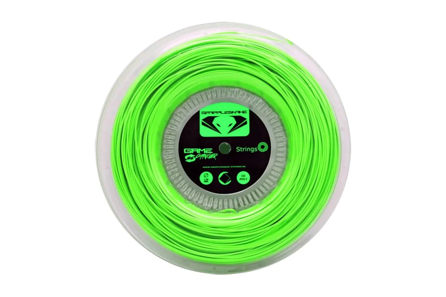 Grapplesnake Game Changer Tennis String - Reel - 1.20 - Neon Green - Bassline Retail