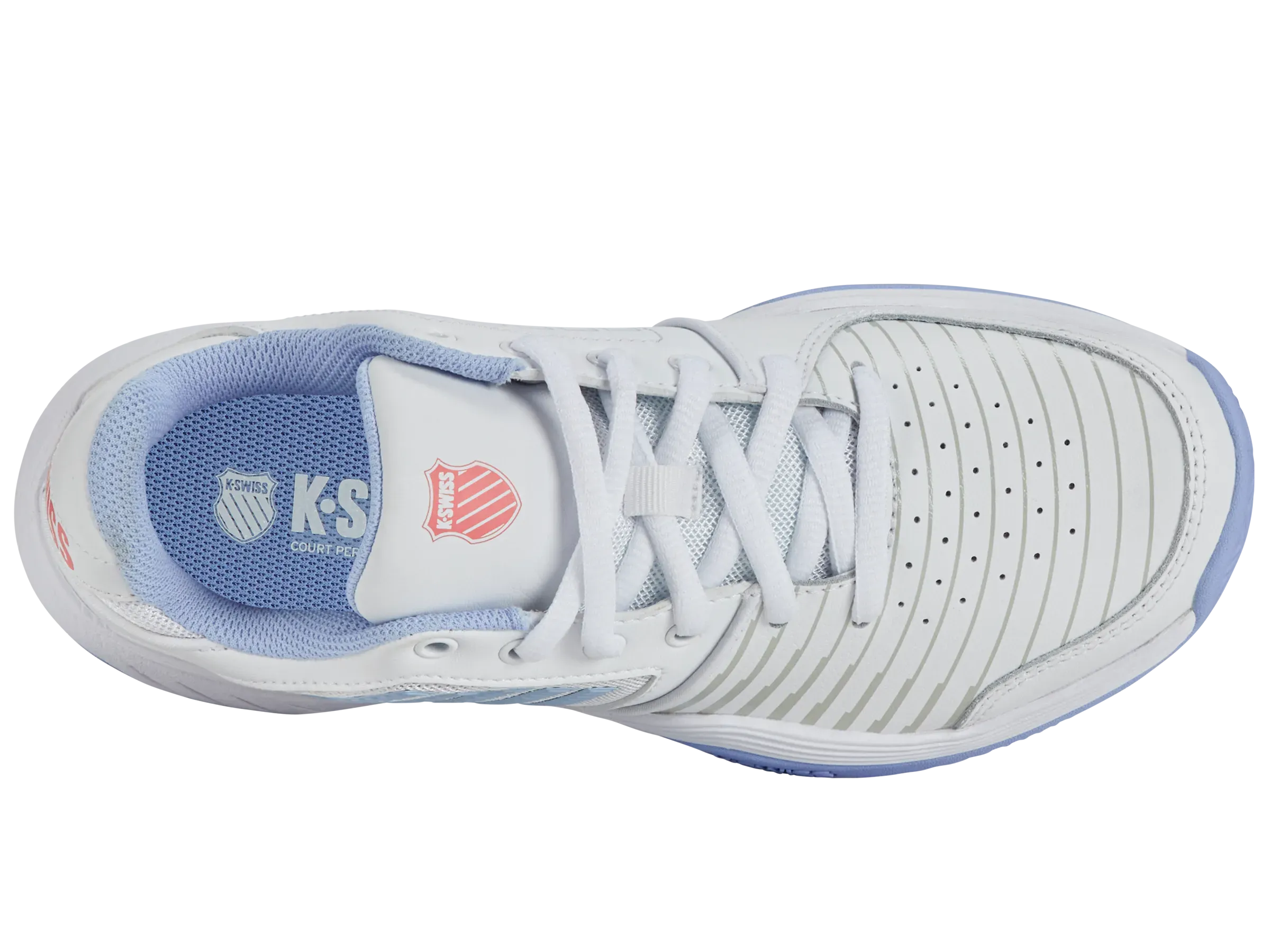K-SWISS COURT EXPRESS HB WOMENS TRAINERS - WHITE / STRAWBERRY - Bassline Retail