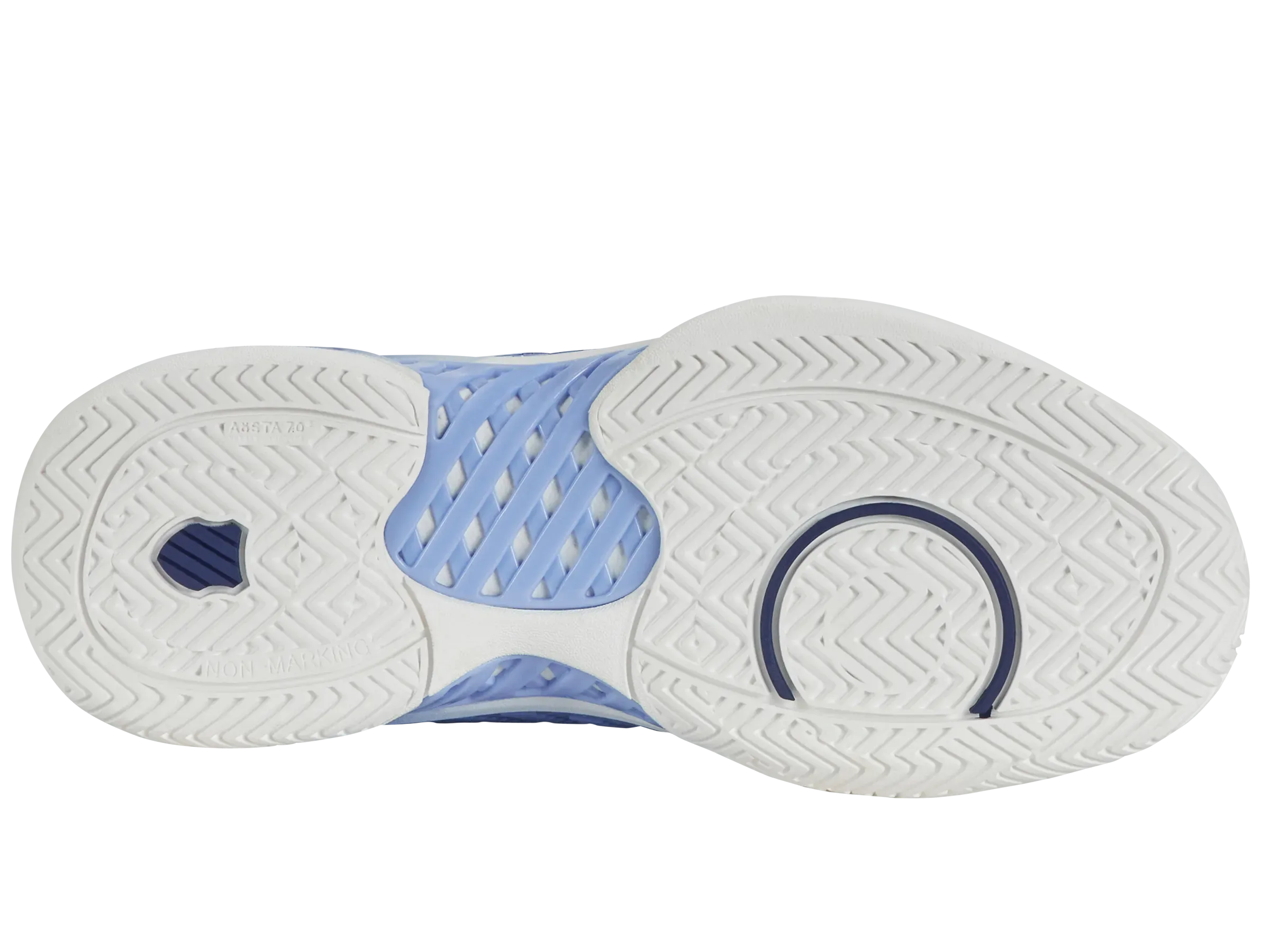 K-SWISS HYPERCOURT EXPRESS 2 WOMENS - BRIGHT WHITE / OPEN AIR / ESTATE BLUE - Bassline Retail