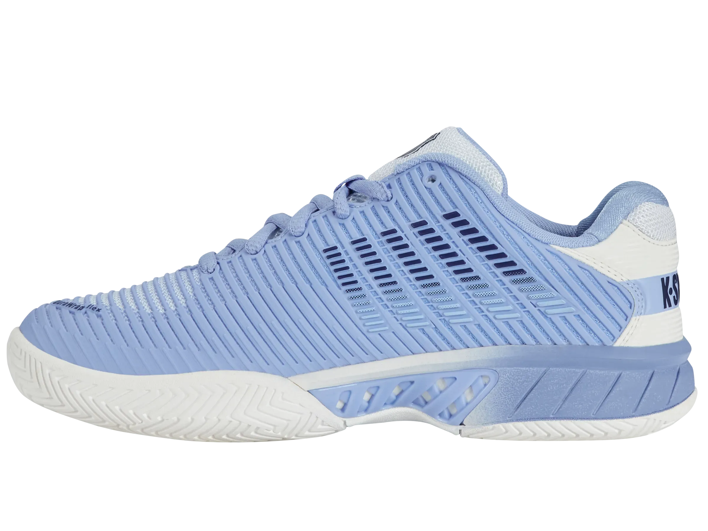 K-SWISS HYPERCOURT EXPRESS 2 WOMENS - BRIGHT WHITE / OPEN AIR / ESTATE BLUE - Bassline Retail