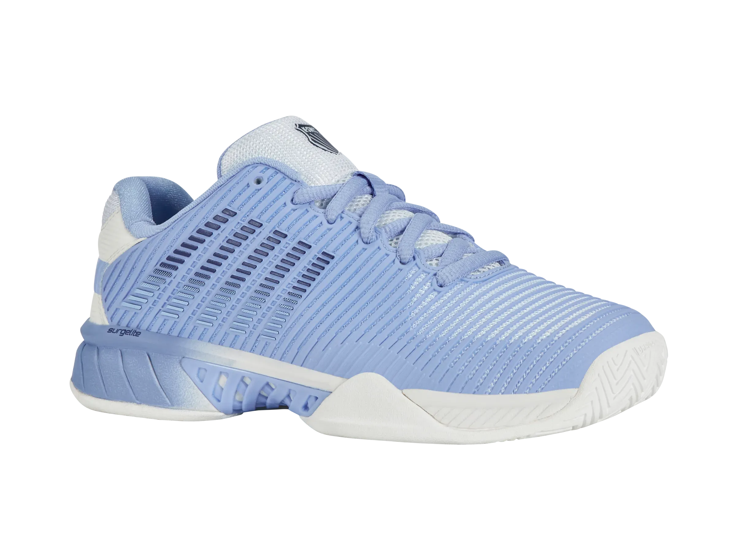 K-SWISS HYPERCOURT EXPRESS 2 WOMENS - BRIGHT WHITE / OPEN AIR / ESTATE BLUE - Bassline Retail