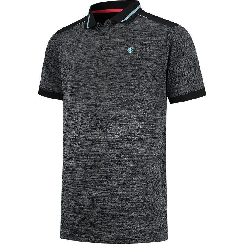 K-Swiss Men's Hypercourt Polo 4 - Jet Black Melange - Bassline Retail