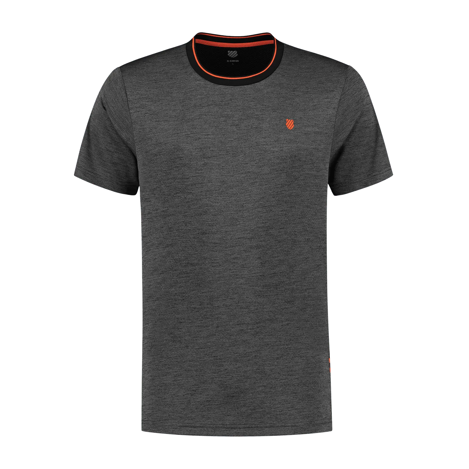 K-Swiss Mens Hypercourt Double Crew Tee - Jet Black Melange - Bassline Retail