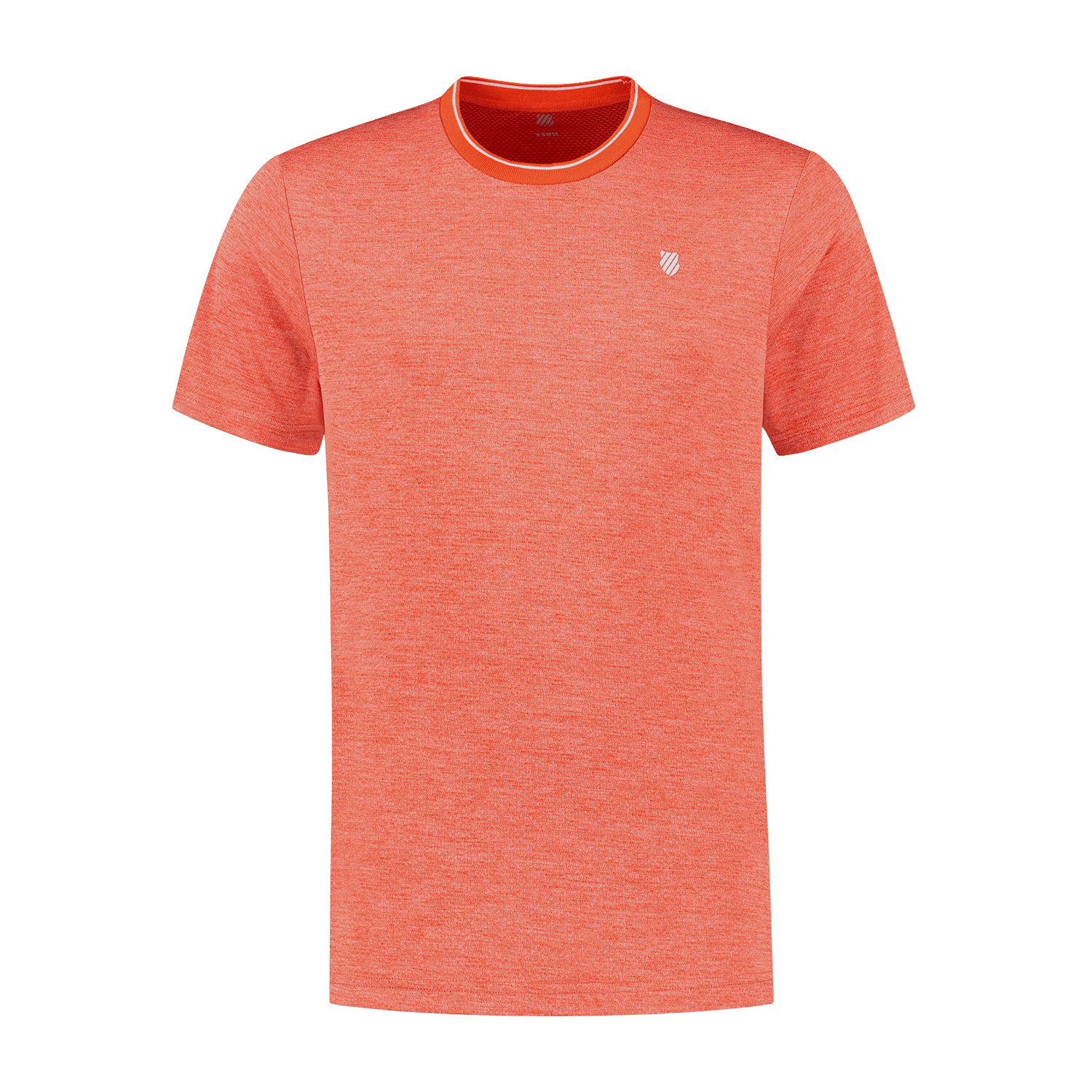 K-Swiss Mens Hypercourt Double Crew Tee - Spicy Orange Melange - Bassline Retail