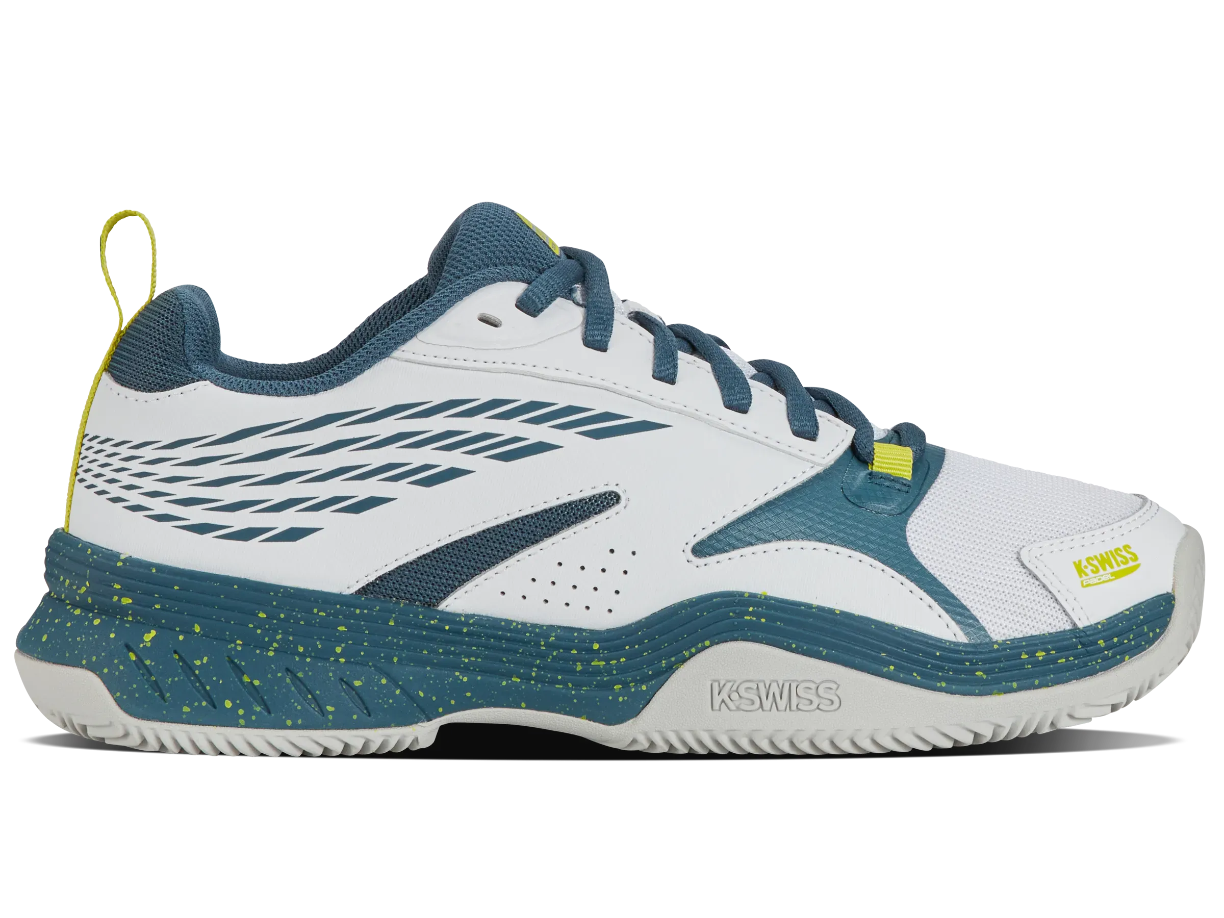 K-SWISS SPEEDEX MENS PADEL SHOE - WHITE / TEAL - Bassline Retail