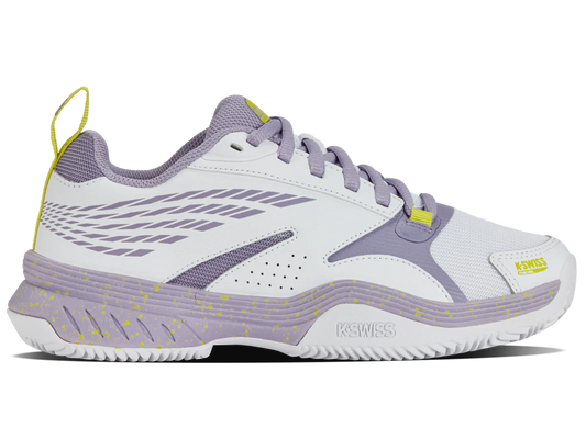 K-SWISS SPEEDEX WOMENS PADEL SHOE - WHITE / WISTERIA - Bassline Retail