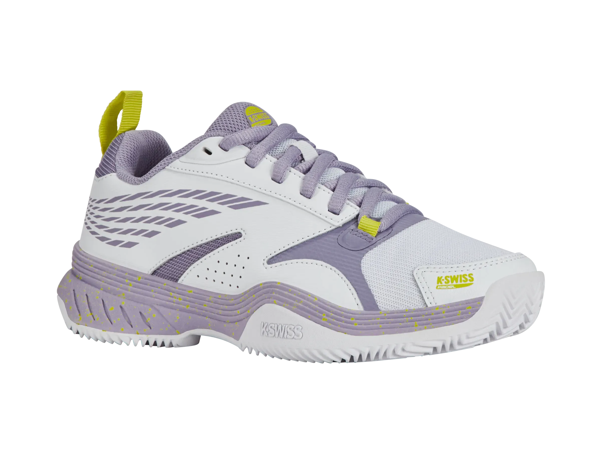 K-SWISS SPEEDEX WOMENS PADEL SHOE - WHITE / WISTERIA - Bassline Retail