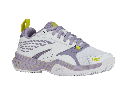 K-SWISS SPEEDEX WOMENS PADEL SHOE - WHITE / WISTERIA - Bassline Retail