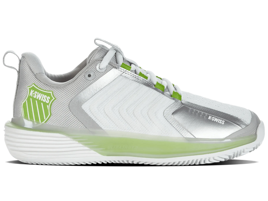 K-SWISS ULTRASHOT 3HB - WOMEN'S - WHITE/GRAY VIOLET/LIME GREEN - Bassline Retail
