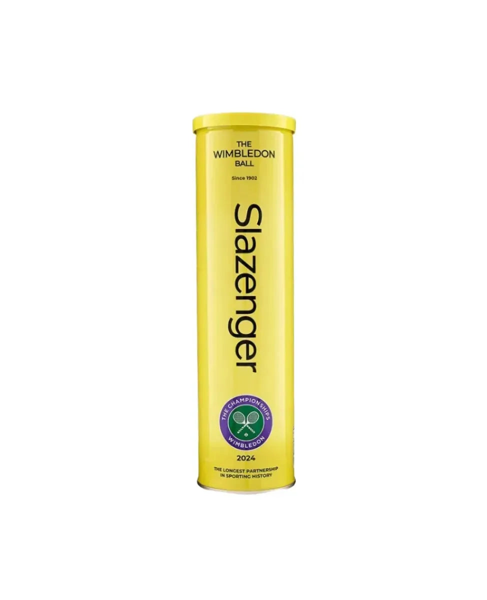 SLAZENGER WIMBLEDON TENNIS BALLS 4 BALL CAN - Bassline Retail