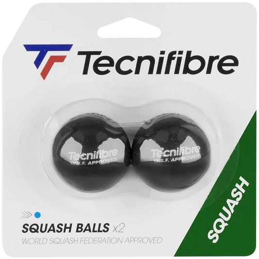 Tecnifibre Squash Balls Blue Dot Pack Of Two - Bassline Retail