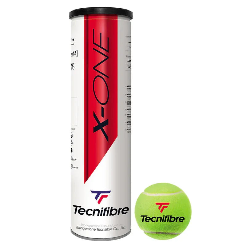 Tecnifibre X-One Premium Tennis Ball - 4 Ball Tube - Bassline Retail