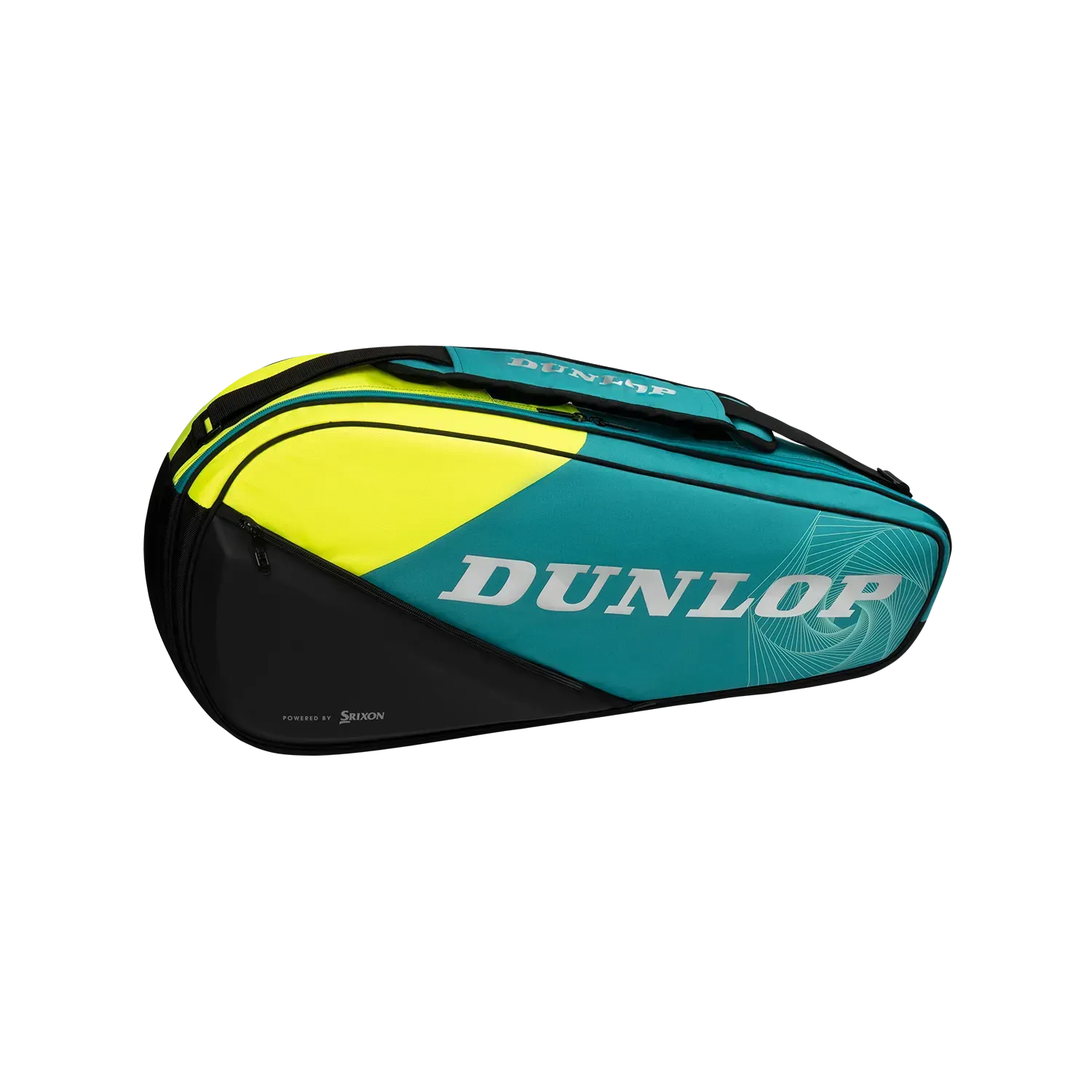DUNLOP SX CLUB 3 RACKET THERMO BAG - YELLOW & TEAL