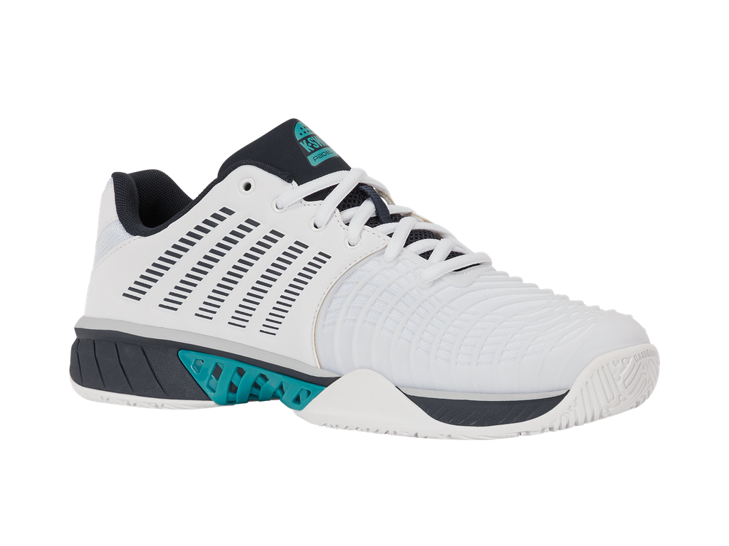 K-Swiss Express Light 3 Padel - White/Carbon/Baltic
