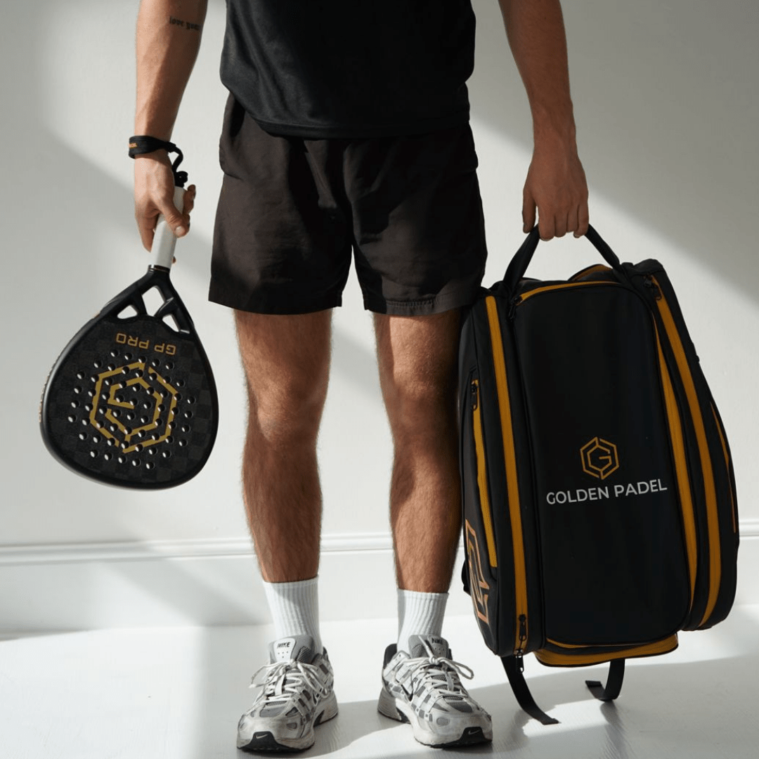 Golden Padel | Pro Tour Padel Backpack | Black & Gold
