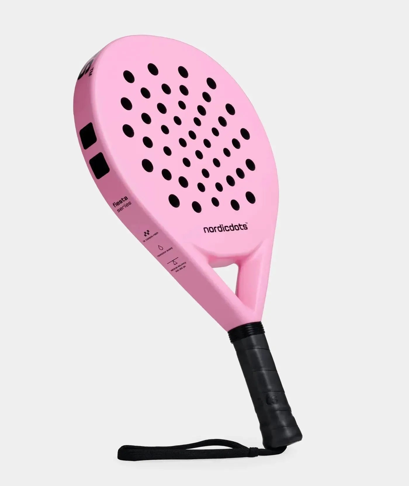 Pink Nordicdots fiesta series padel racket on Bassline Retail