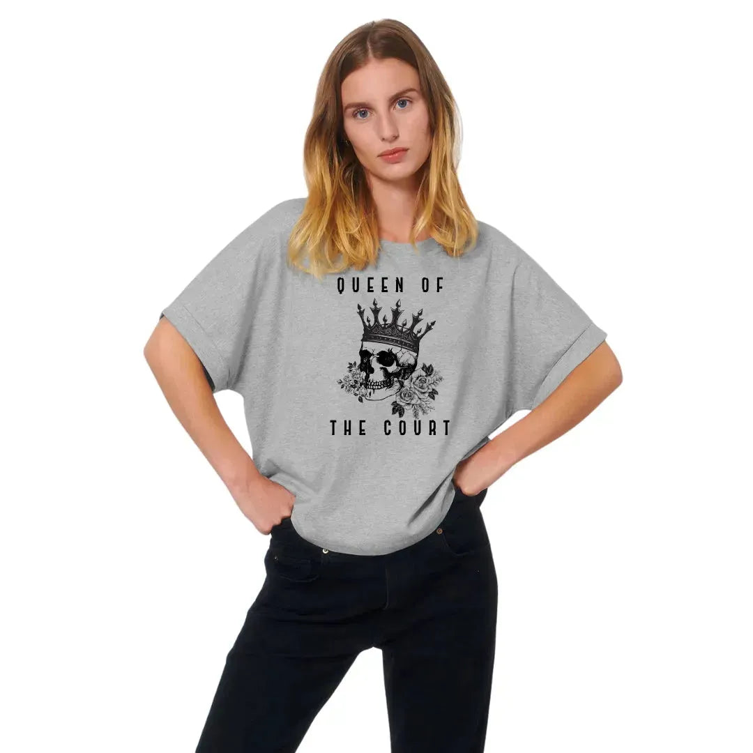 Women's Queen of Court Printed T-Shirt Grey