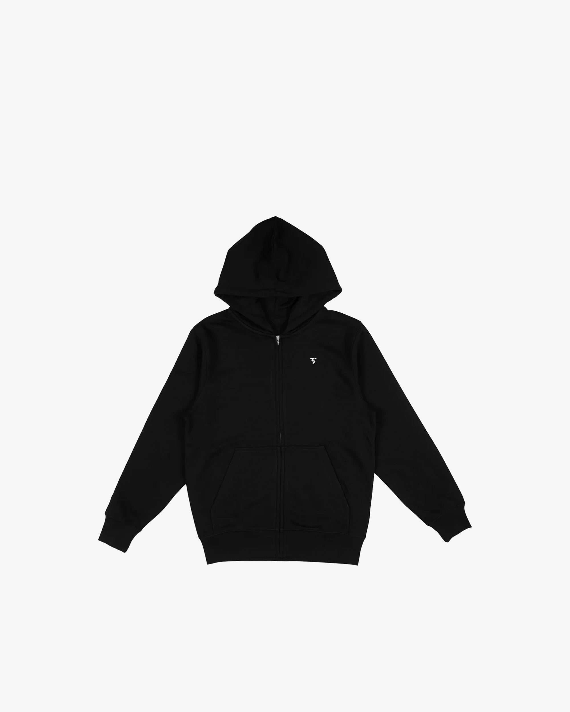 Zipped Hoodie – Court Hoodie, Black