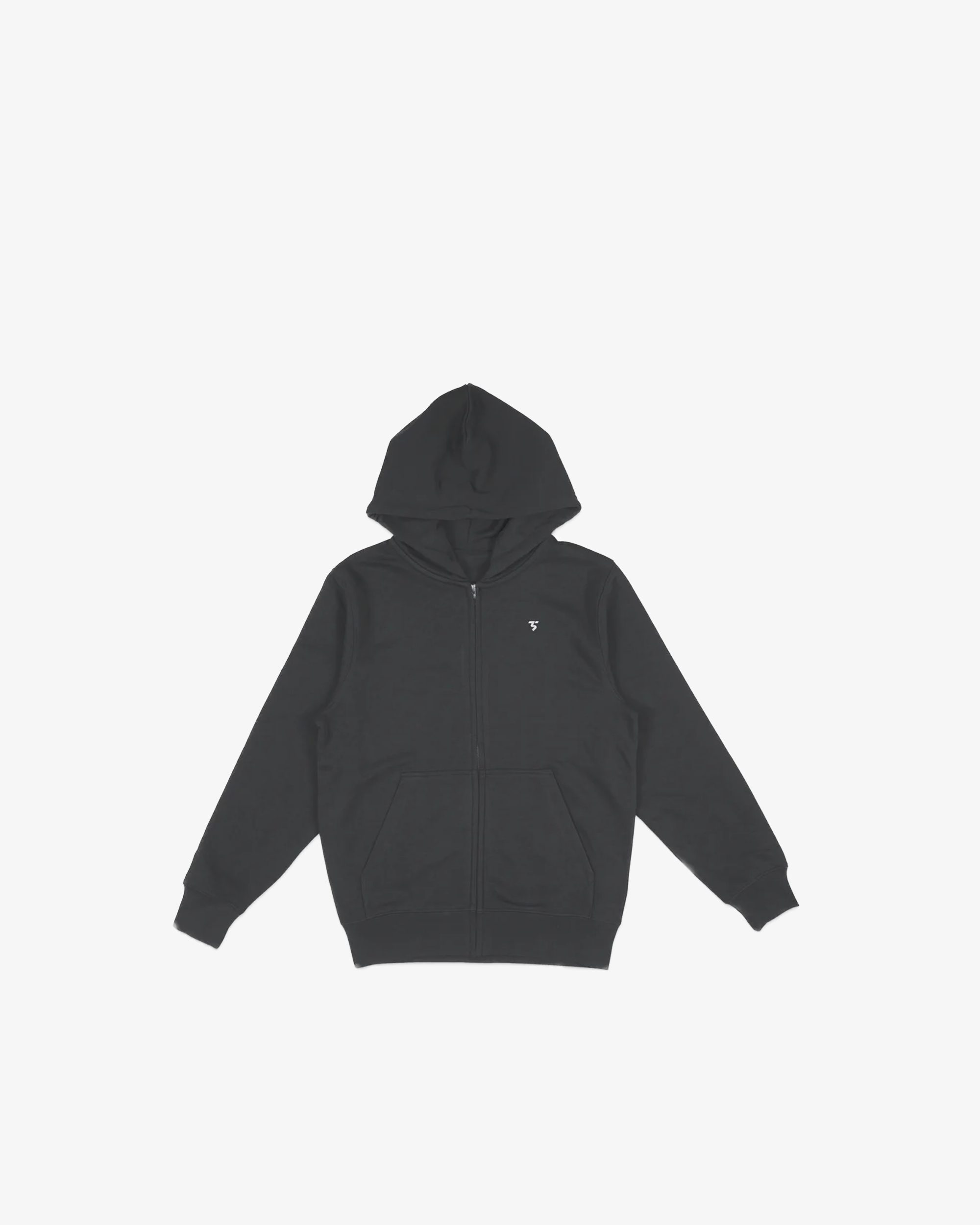 Zipped Hoodie – Court Hoodie, Black
