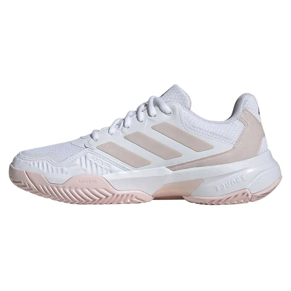 Adidas CourtJam Control 3 Women's Tennis Shoes - White / Pink - Bassline Retail