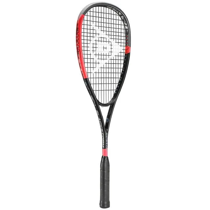 DUNLOP BLACKSTORM CARBON SQUASH RACKET - BLACK / RED - Bassline Retail