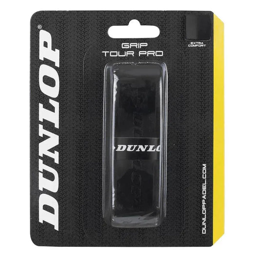 DUNLOP GRIP TOUR PRO PADEL BAT REPLACEMENT GRIP - BLACK - Bassline Retail
