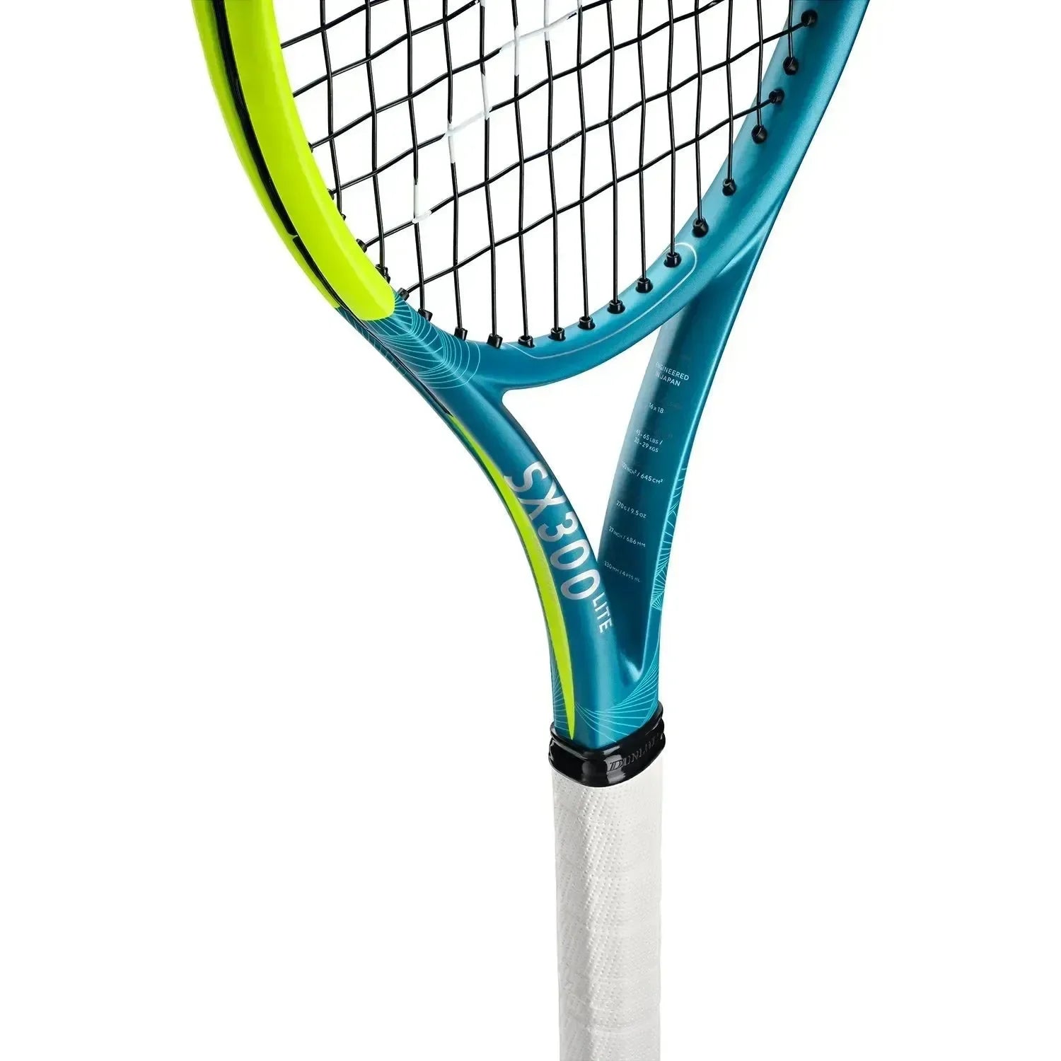 DUNLOP SX 300 LITE TENNIS RACKET - YELLOW & TEAL - Bassline Retail