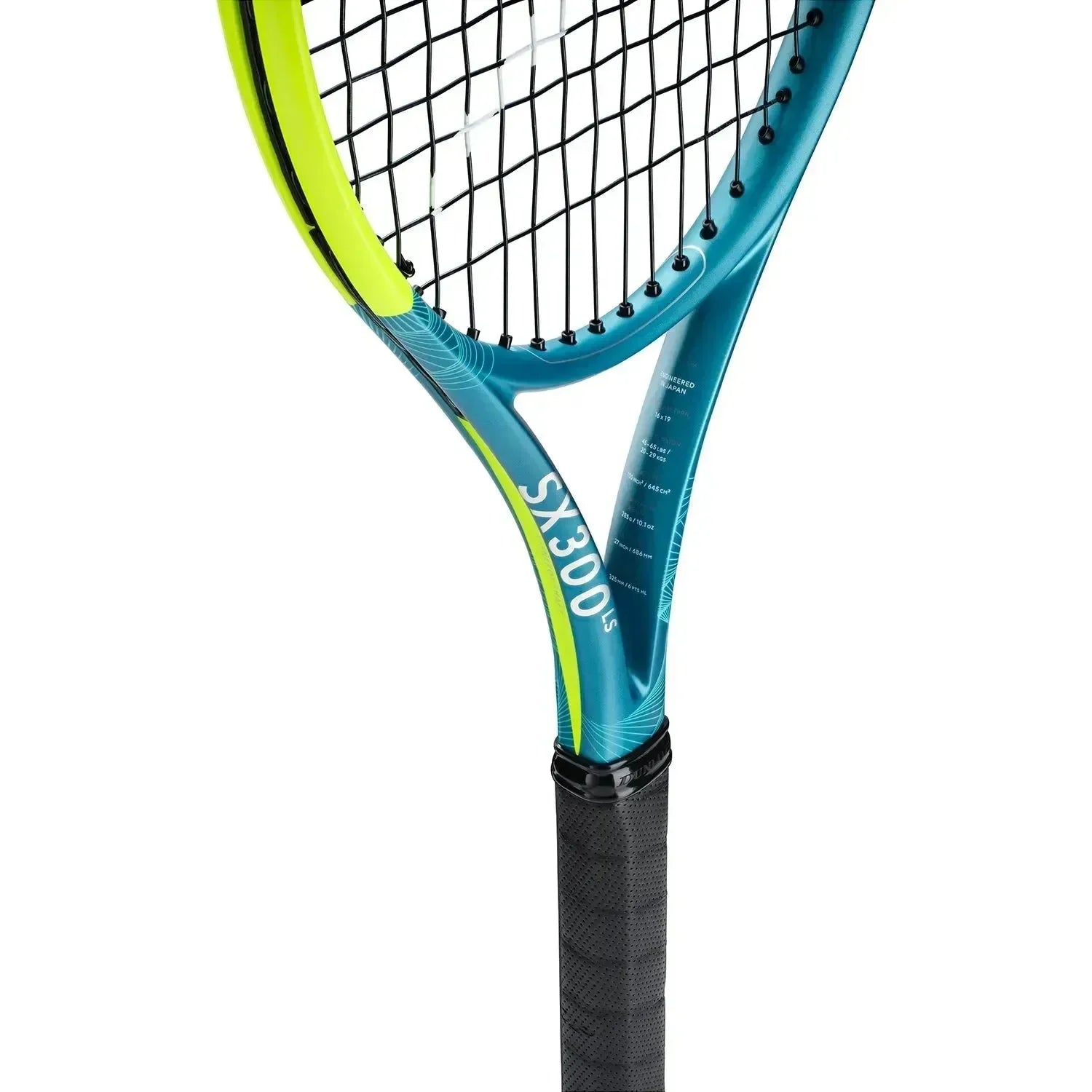 DUNLOP SX 300 LS TENNIS RACKET - YELLOW & TEAL - Bassline Retail