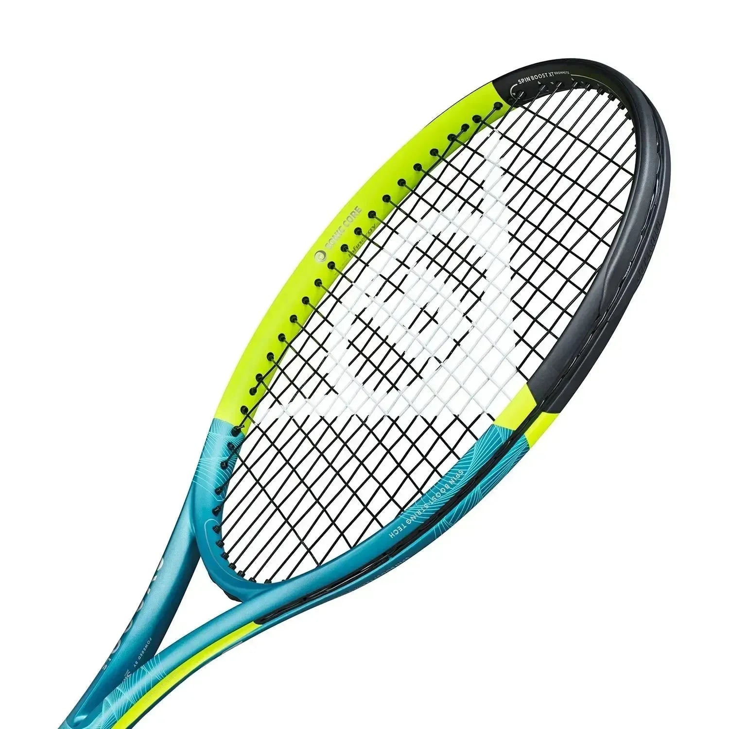 DUNLOP SX 300 LS TENNIS RACKET - YELLOW & TEAL - Bassline Retail