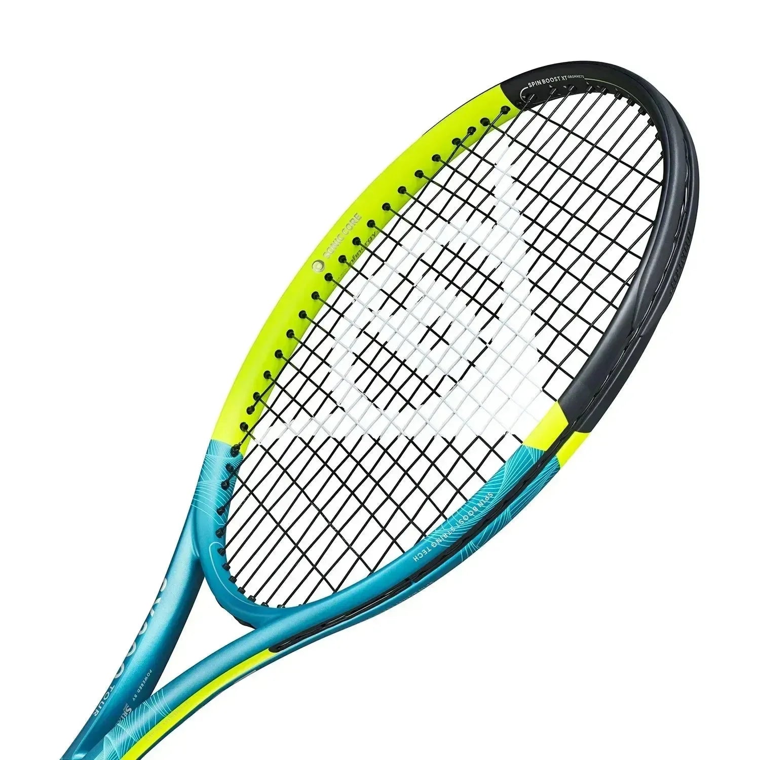 DUNLOP SX 300 TOUR TENNIS RACKET - YELLOW & TEAL - Bassline Retail