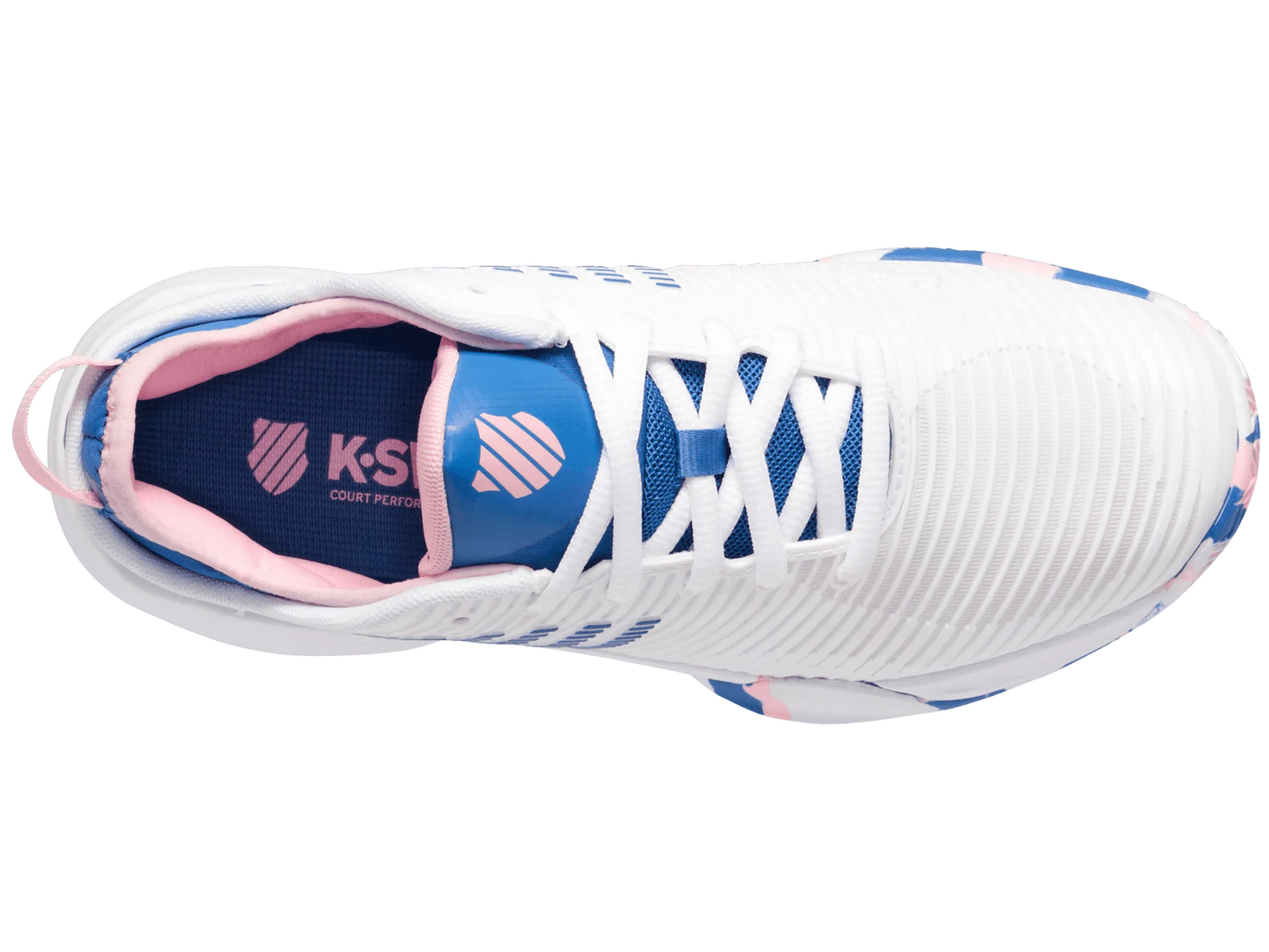 HYPERCOURT SUPREME HB - WHITE / SAPPHIRE - WOMEN'S TRAINERS - Bassline Retail