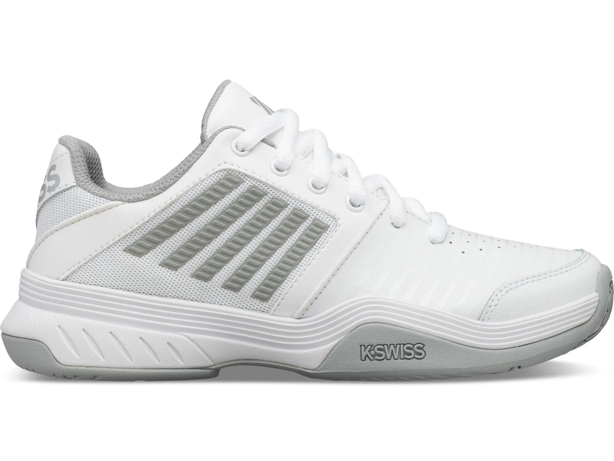 K-SWISS COURT EXPRESS HB WOMENS TENNIS TRAINER - WHITE / SILVER - Bassline Retail