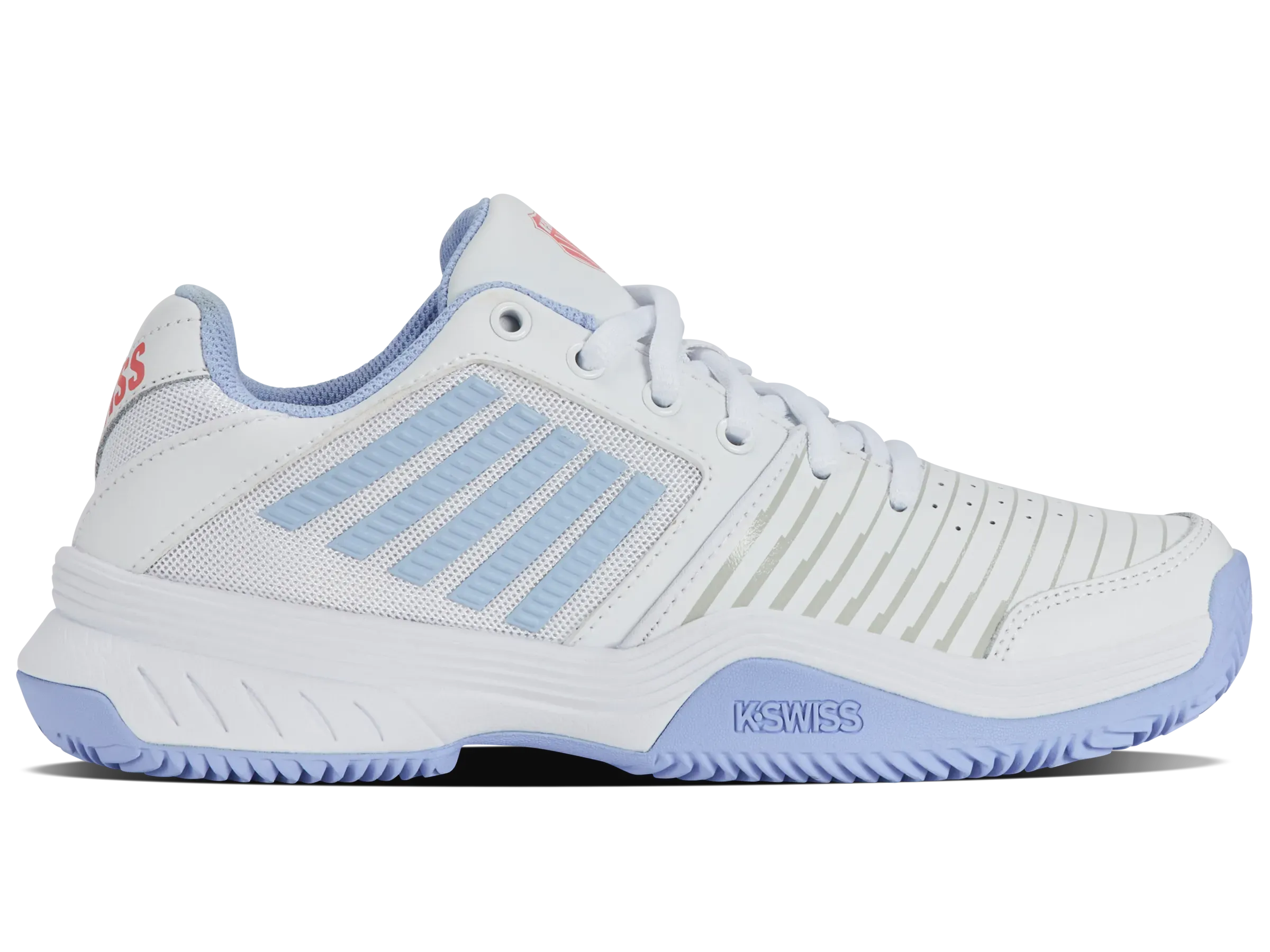 K-SWISS COURT EXPRESS HB WOMENS TRAINERS - WHITE / STRAWBERRY - Bassline Retail