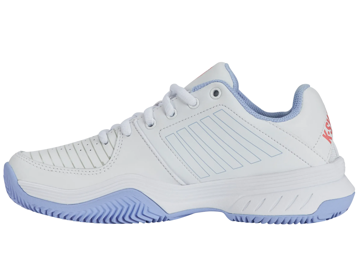 K-SWISS COURT EXPRESS HB WOMENS TRAINERS - WHITE / STRAWBERRY - Bassline Retail