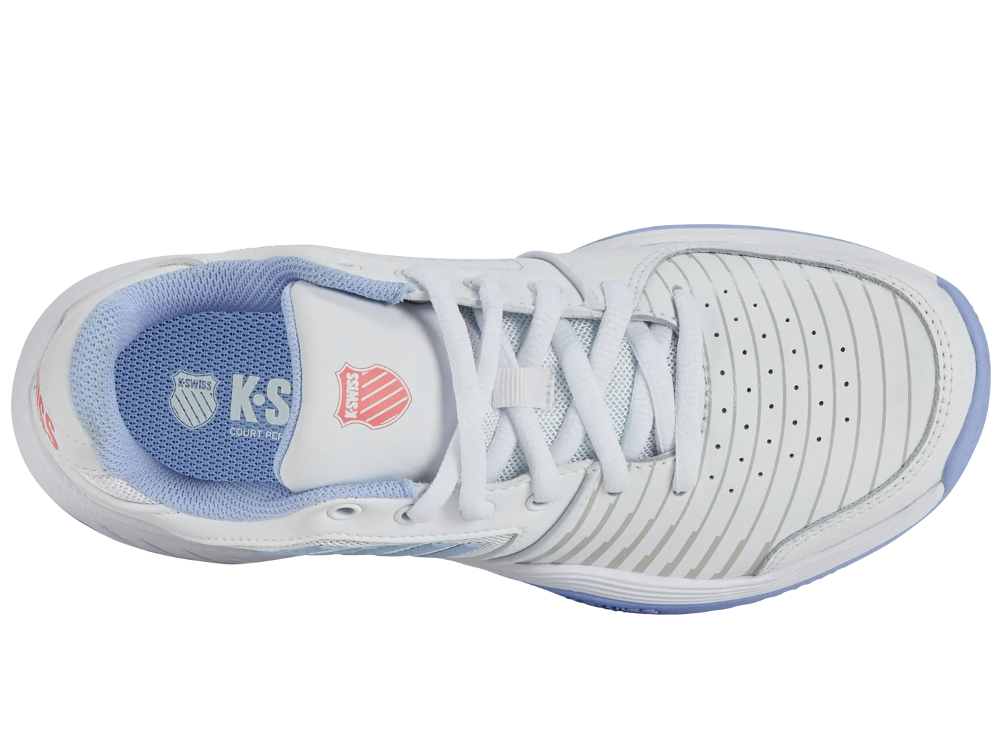 K-SWISS COURT EXPRESS HB WOMENS TRAINERS - WHITE / STRAWBERRY - Bassline Retail