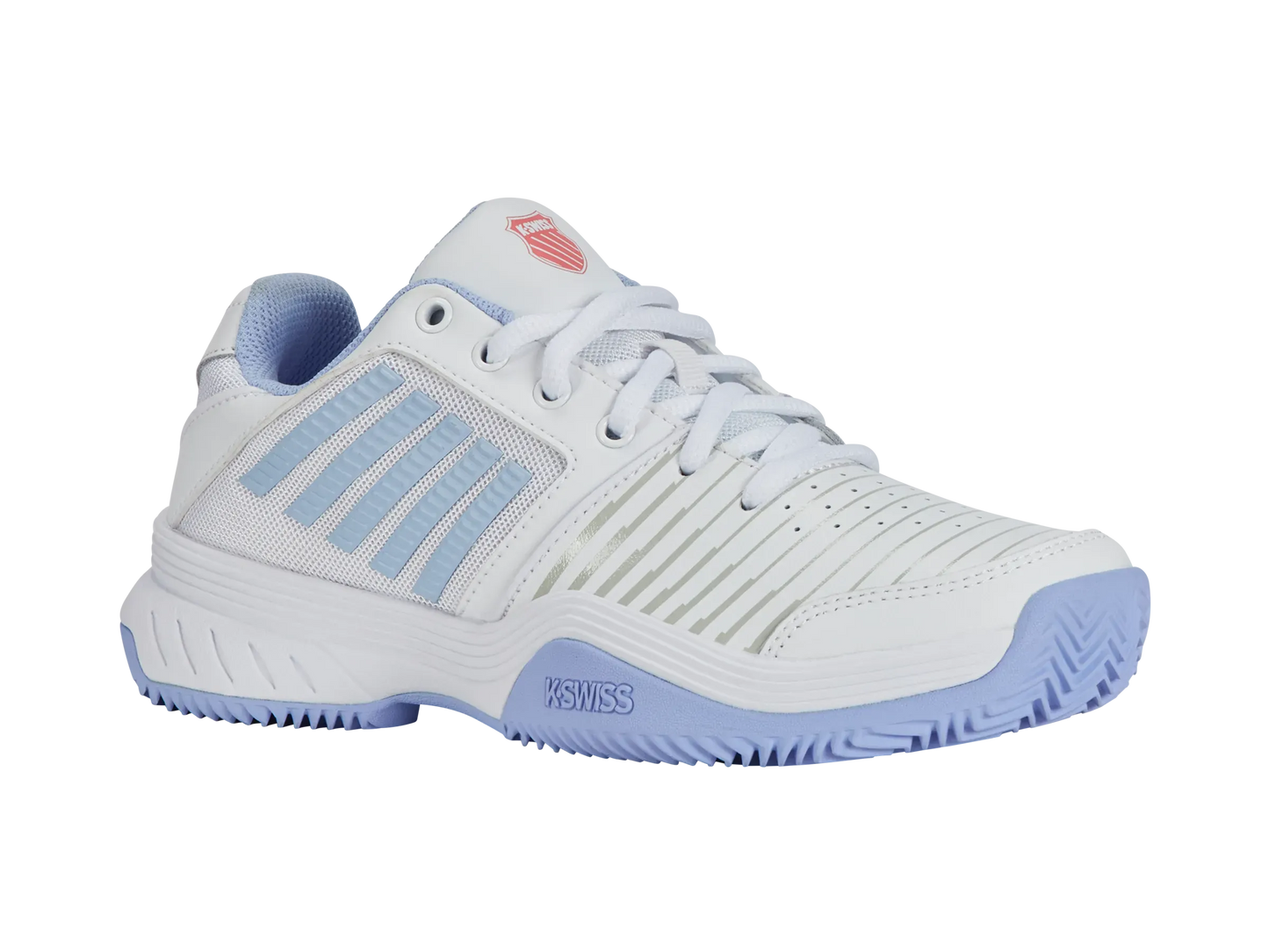 K-SWISS COURT EXPRESS HB WOMENS TRAINERS - WHITE / STRAWBERRY - Bassline Retail