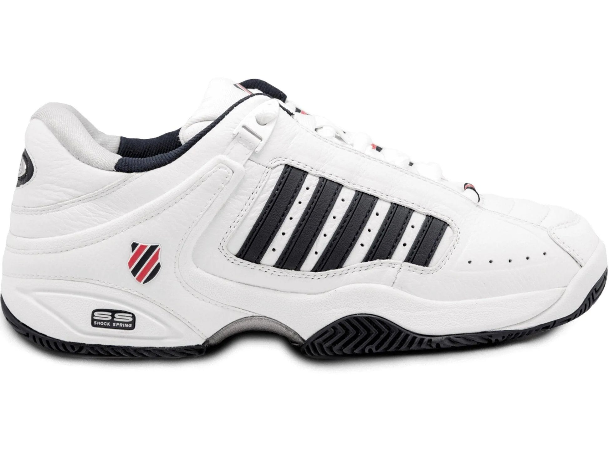 K-SWISS DEFIER RS - WHITE / BLUE / FIERY RED - MENS TRAINERS - Bassline Retail
