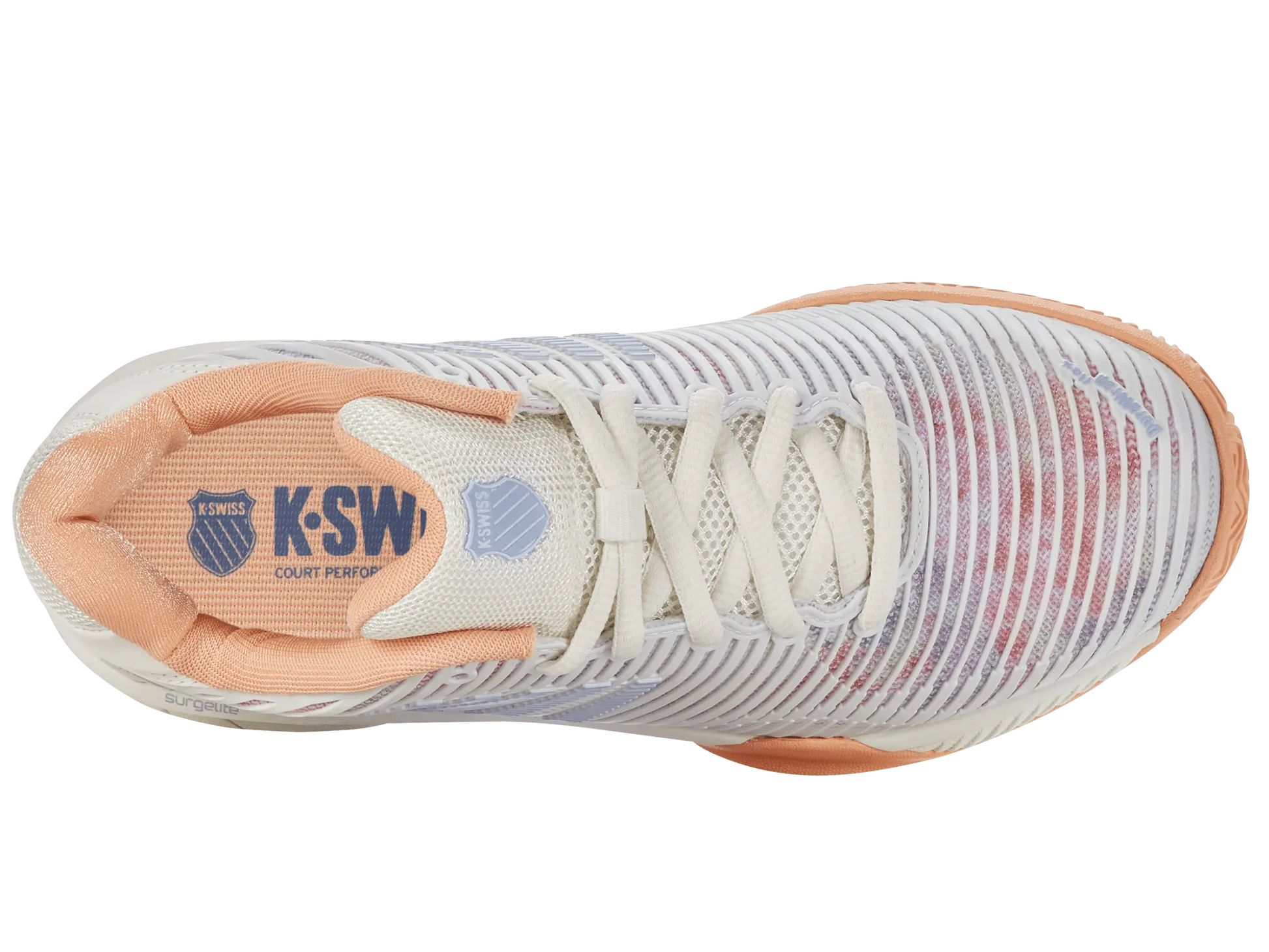 K-SWISS HYPERCOURT EXPRESS 2 HB - WOMEN'S - STAR WHITE/PEACH FUZZ - Bassline Retail