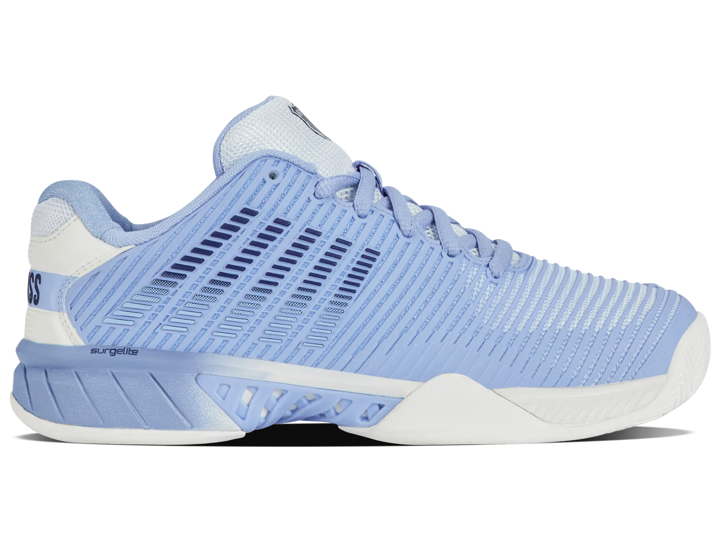 K-SWISS HYPERCOURT EXPRESS 2 WOMENS - BRIGHT WHITE / OPEN AIR / ESTATE BLUE - Bassline Retail