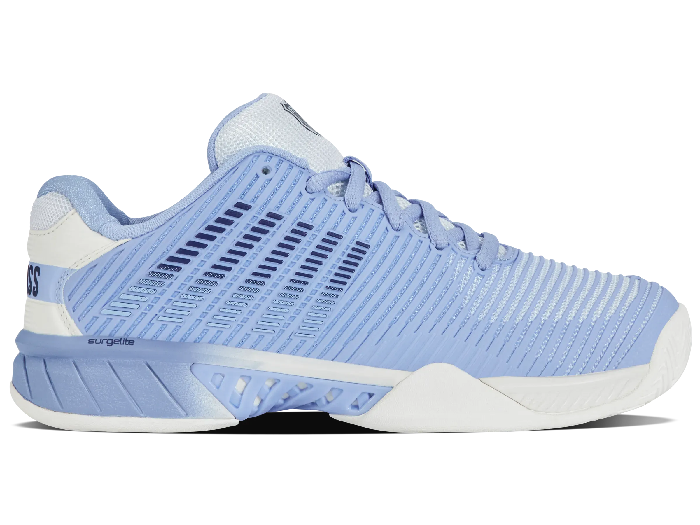 K-SWISS HYPERCOURT EXPRESS 2 WOMENS - BRIGHT WHITE / OPEN AIR / ESTATE BLUE - Bassline Retail