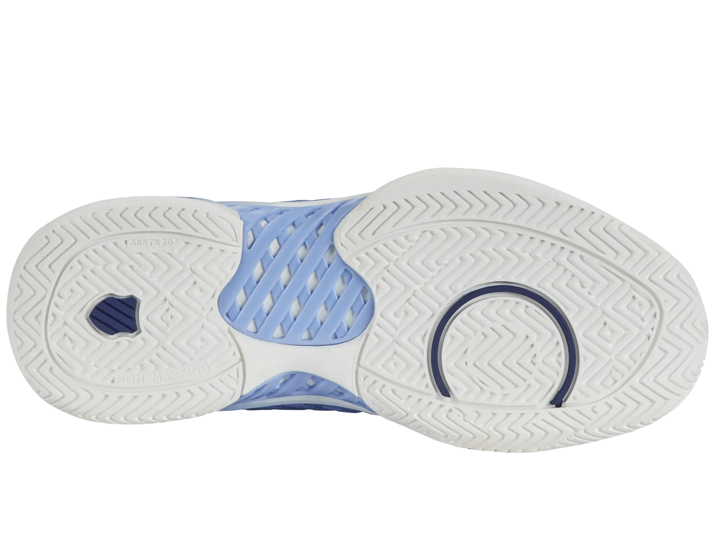 K-SWISS HYPERCOURT EXPRESS 2 WOMENS - BRIGHT WHITE / OPEN AIR / ESTATE BLUE - Bassline Retail